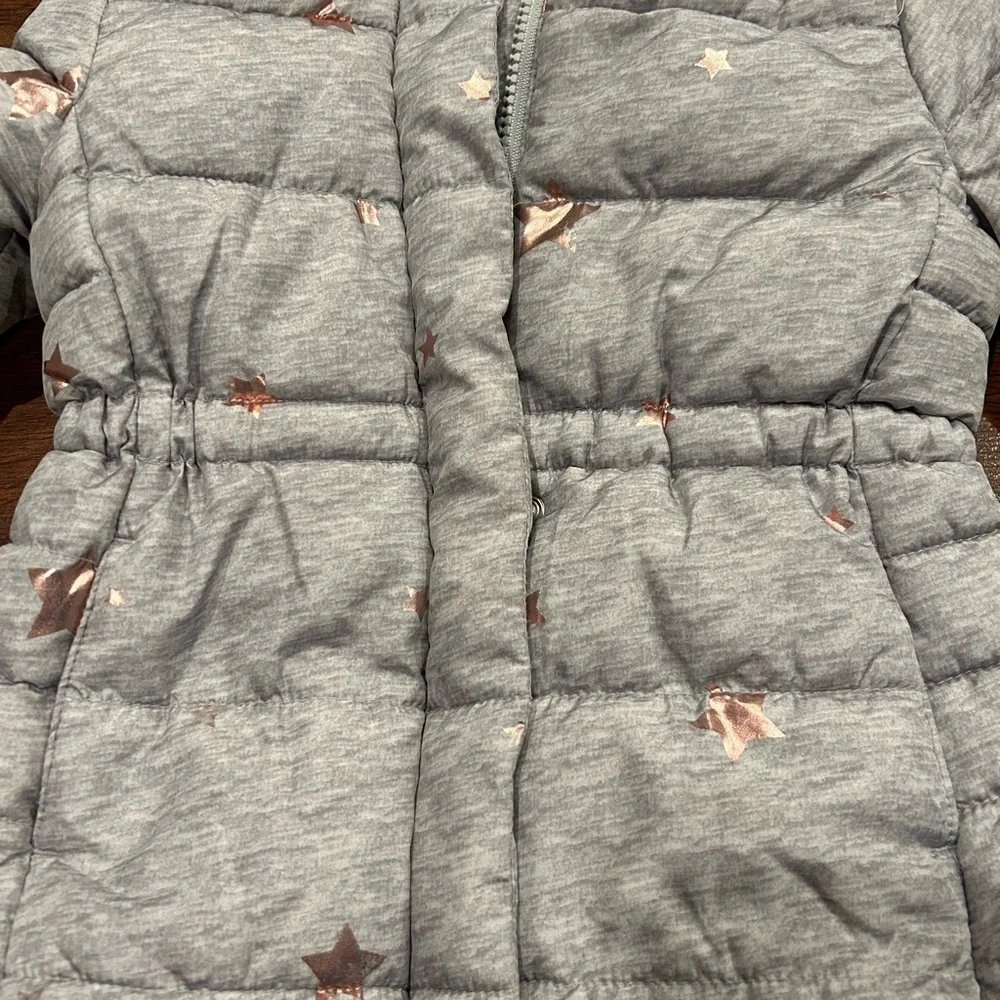 Gap Toddler Girls Long Puffer Coat Cold Control Max Gray Size 12-18 Months